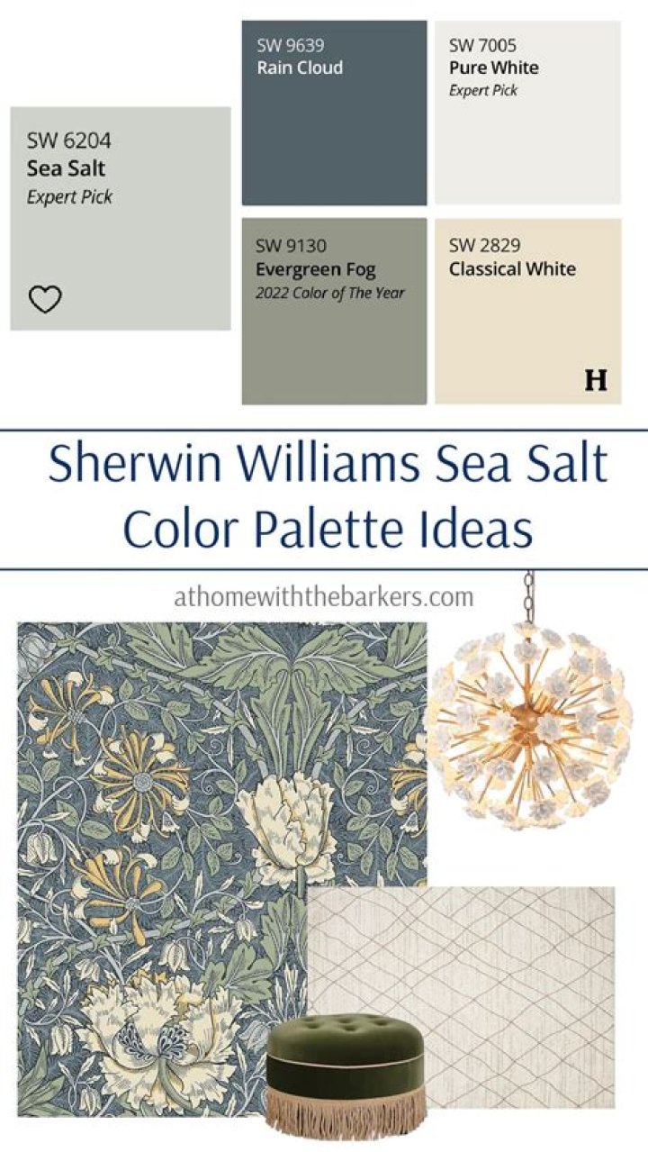 What colors look good with Sherwin Williams sea salt?