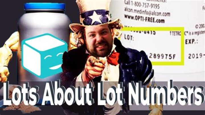 What do lot numbers mean?