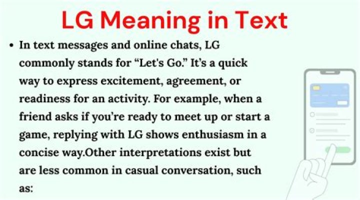 What does LG mean in text?