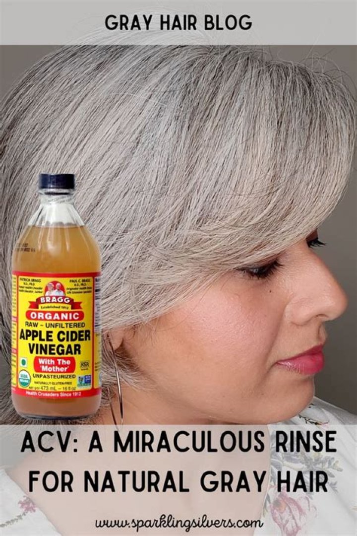 What does vinegar do to grey hair?