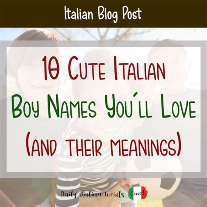 What is a boy in Italian?