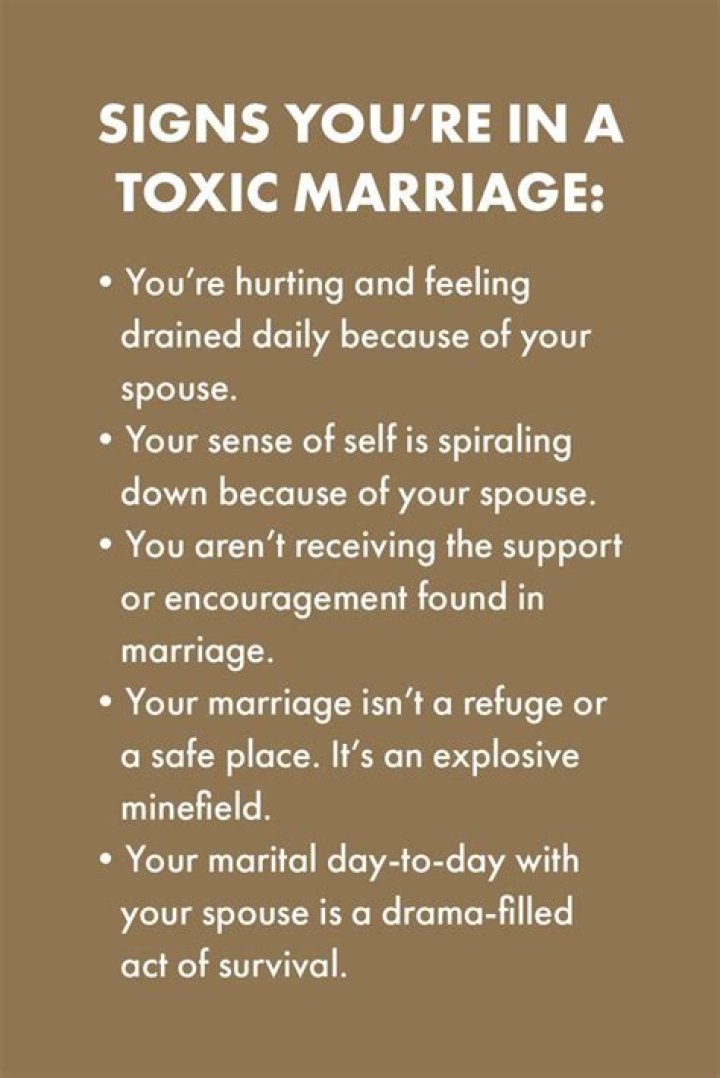 What is considered a toxic marriage?