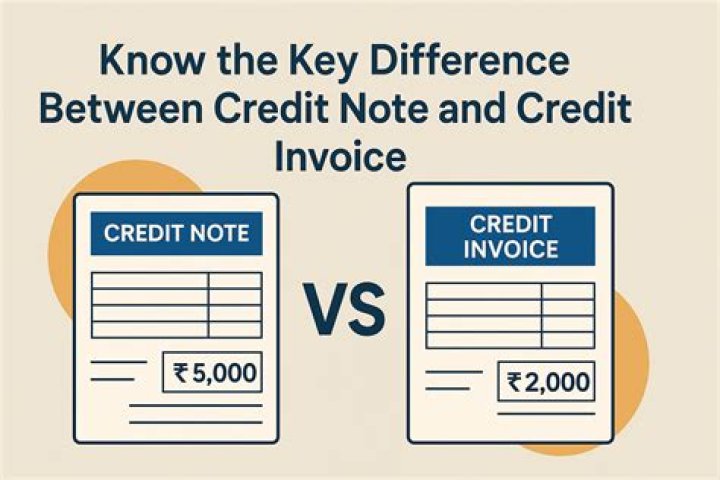 What is difference between credit note and invoice?