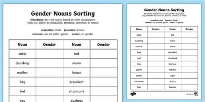 What is gender nouns tree?