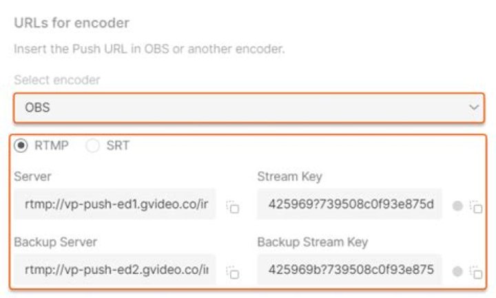 What is RTMP input?