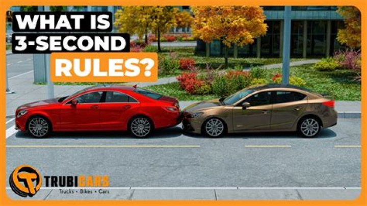 What is the 3 second plus rule for following distance?