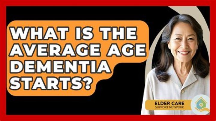 What is the average age dementia starts?