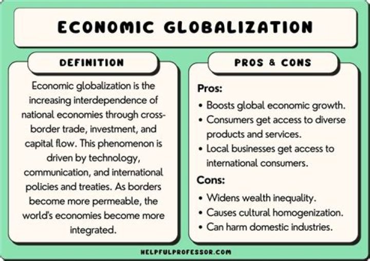 What is the example of economic globalization?
