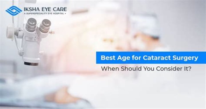 What is the most common age for cataract surgery?
