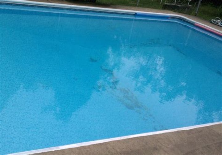 What is the white stuff at the bottom of my pool?