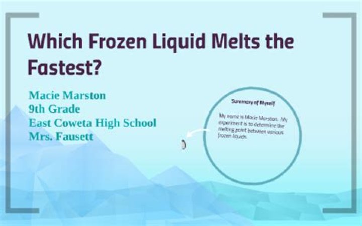 What liquid melts ice fastest?