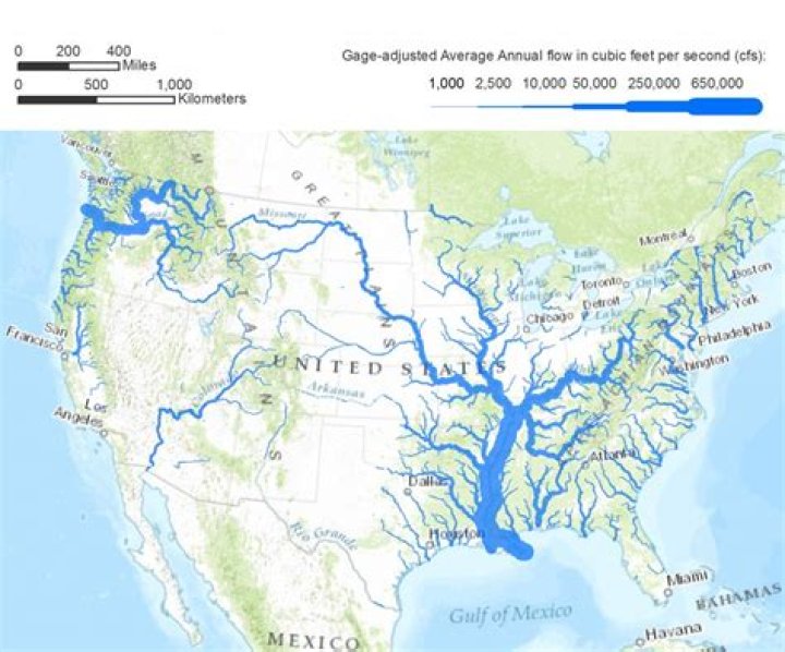 What rivers flow south to north?