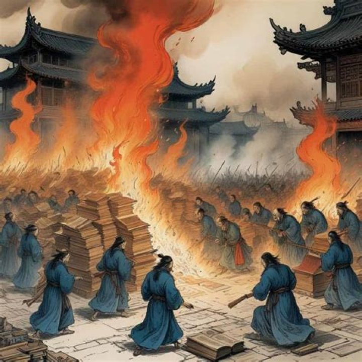 What was the burning of the books ancient China?