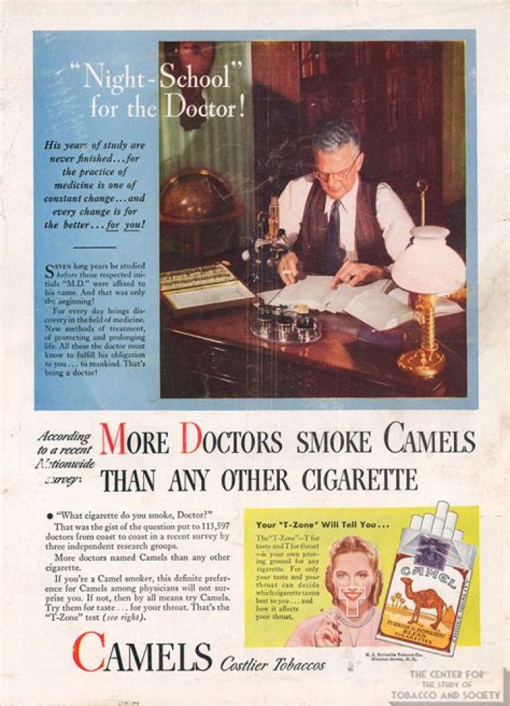 When did doctors recommend smoking?