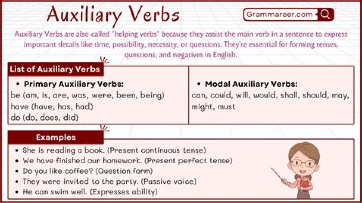 Where are auxiliary verbs used?