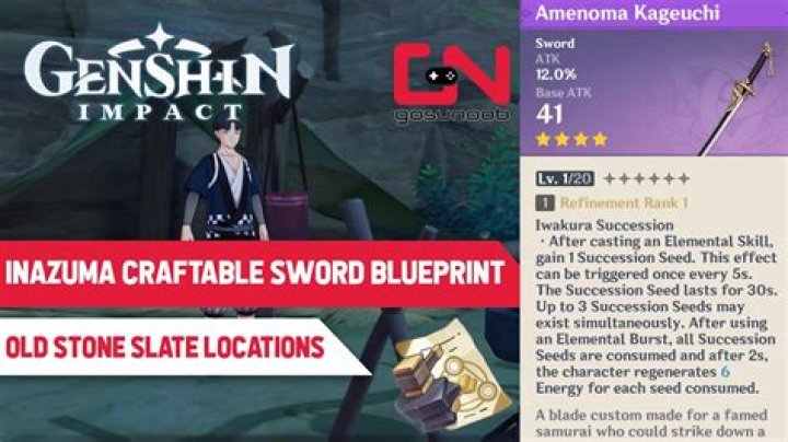 Where is Inazuma Craftable sword?