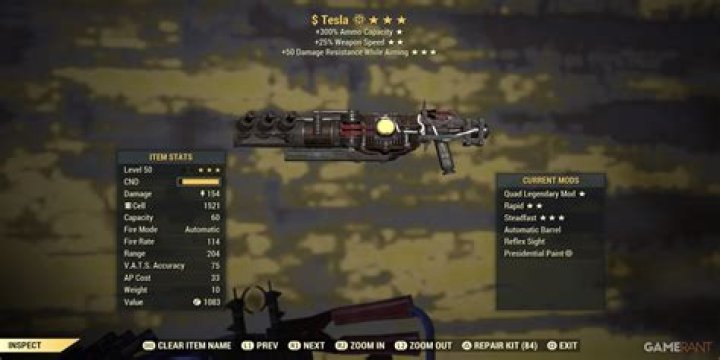 Where is the Tesla Rifle in Fallout 76?