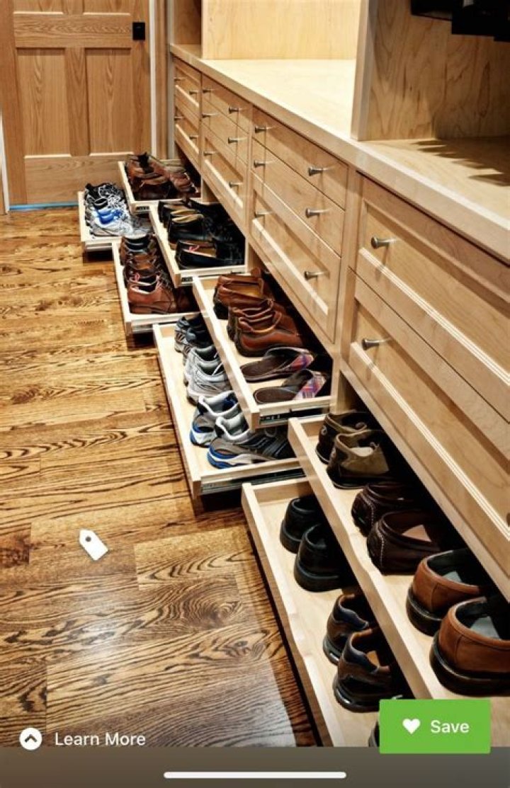 Where should a shoe rack be in an apartment?