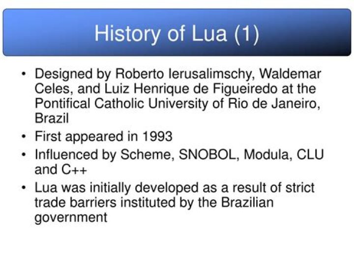 Who created Lua?