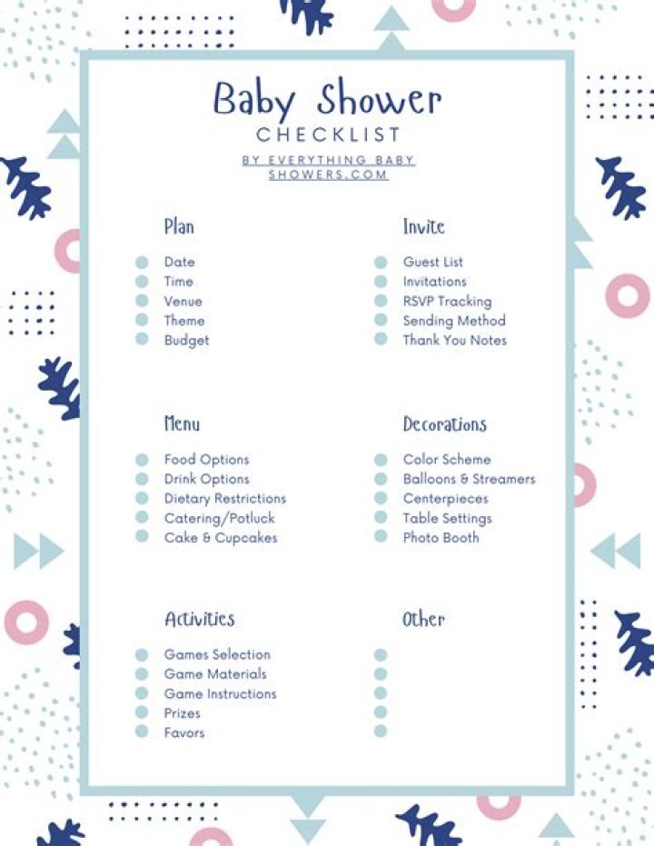 Who is supposed to organize baby shower?