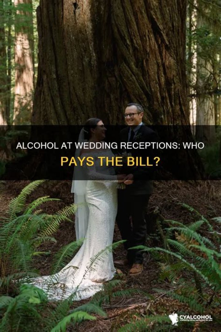 Who typically pays for alcohol at wedding reception?
