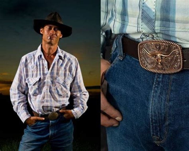 Why do cowboys wear big belt buckles?