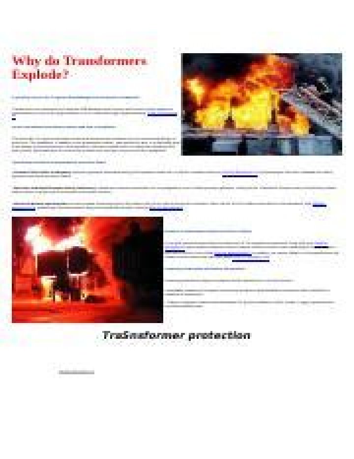 Why do transformers explode?